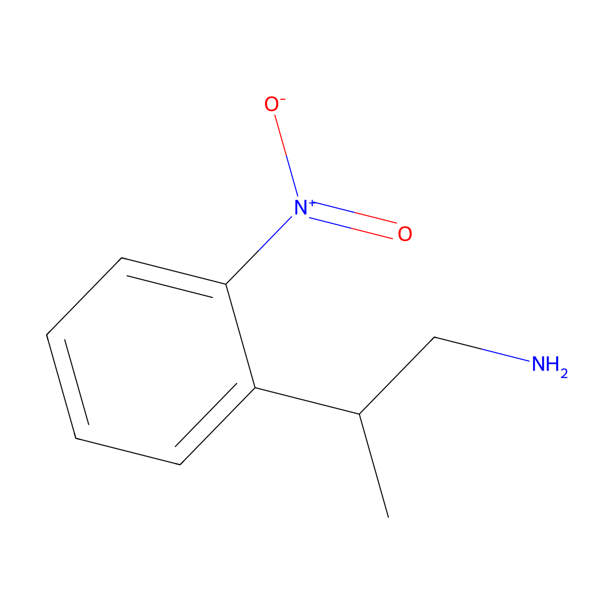 2-(2-Nitrophenyl)propan-1-amine molecular structure, CAS 1256344-25-8