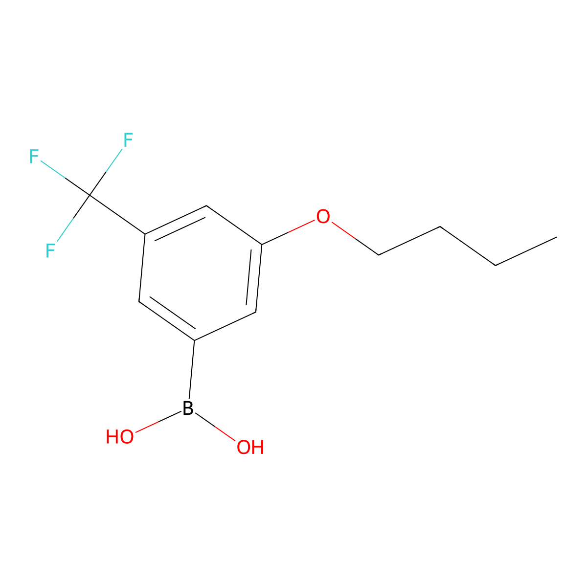 (3-Butoxy-5-(trifluoromethyl)phenyl)boronic acid molecular structure, CAS 1256345-45-5
