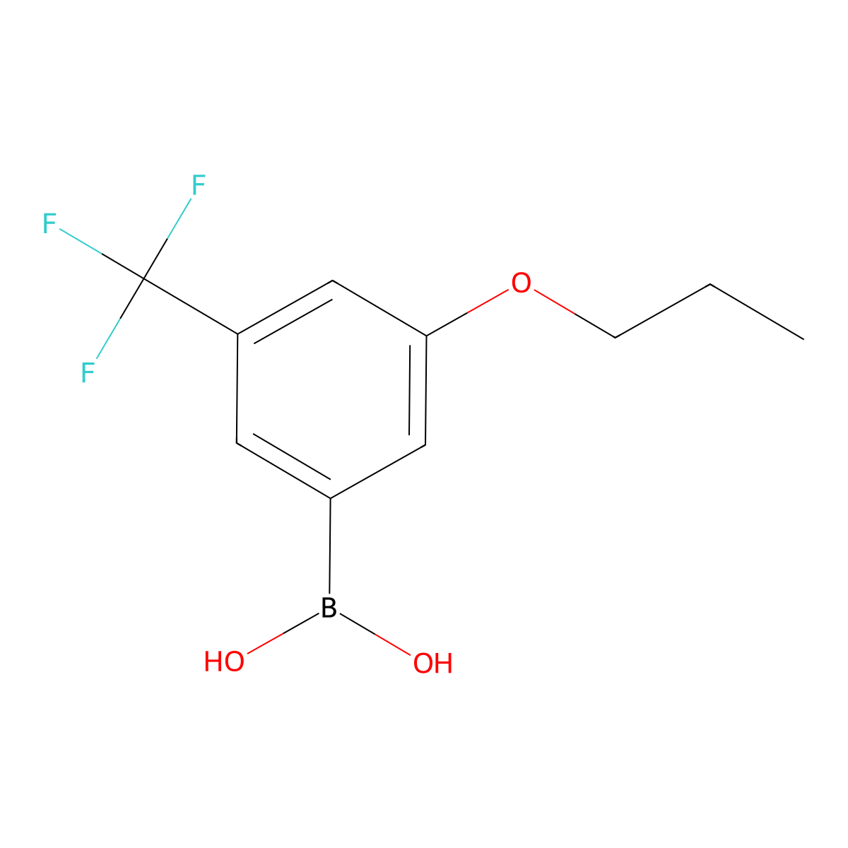 (3-Propoxy-5-(trifluoromethyl)phenyl)boronic acid molecular structure, CAS 1256345-47-7
