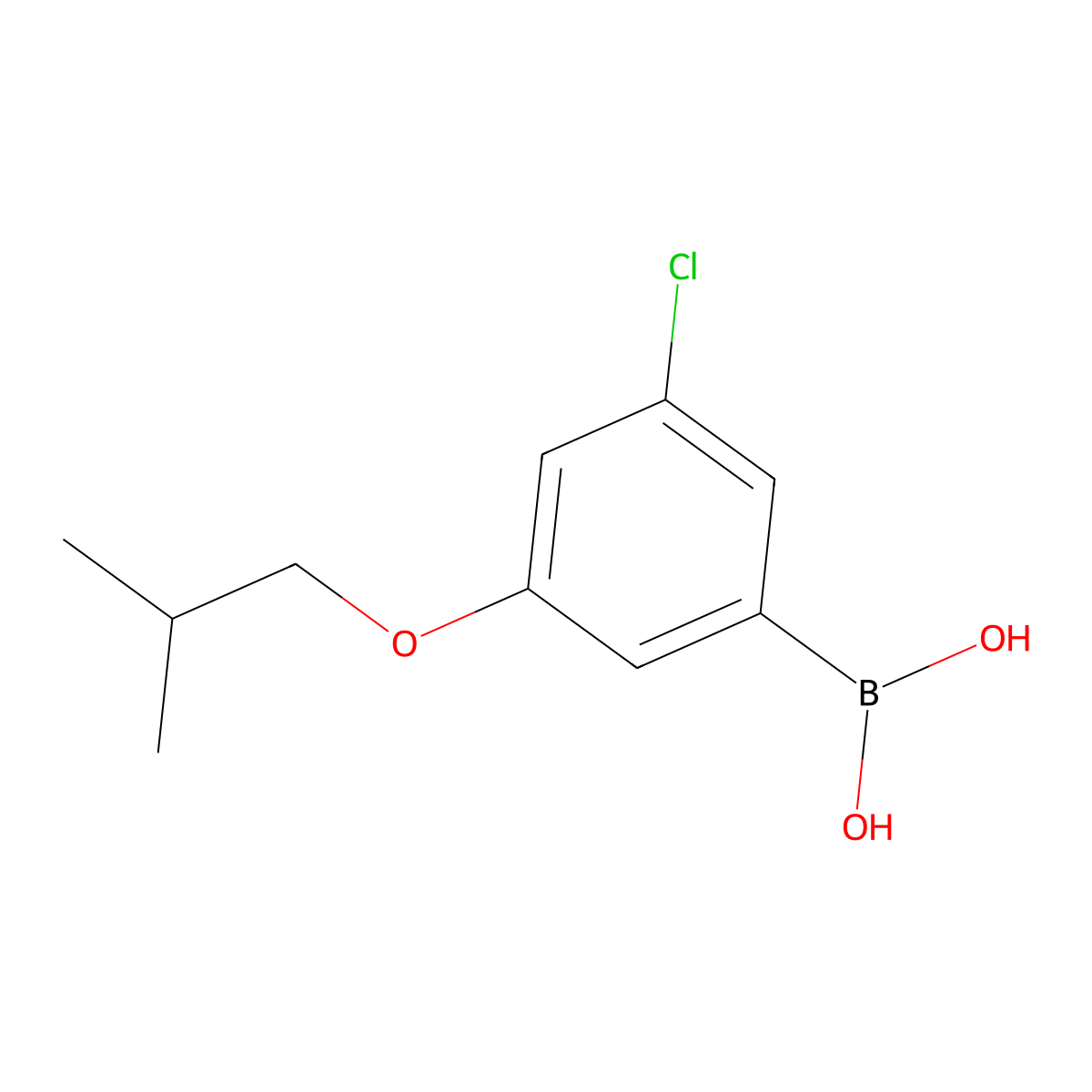 3-Chloro-5-isobutoxyphenylboronic acid molecular structure, CAS 1256345-48-8