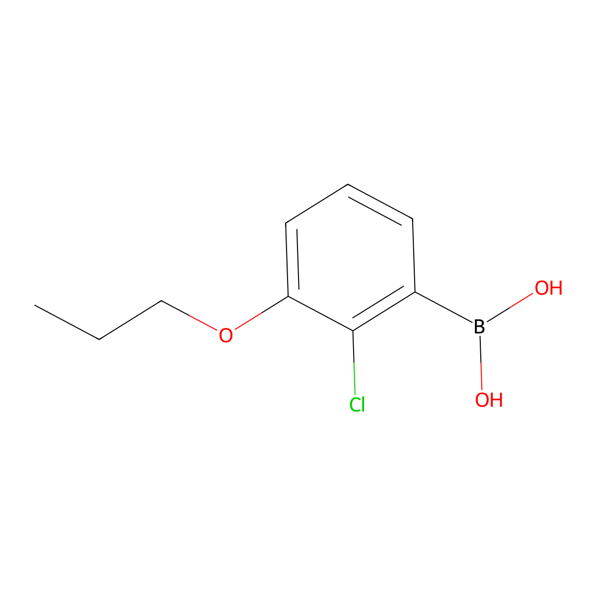 2-Chloro-3-propoxyphenylboronic acid molecular structure, CAS 1256345-51-3