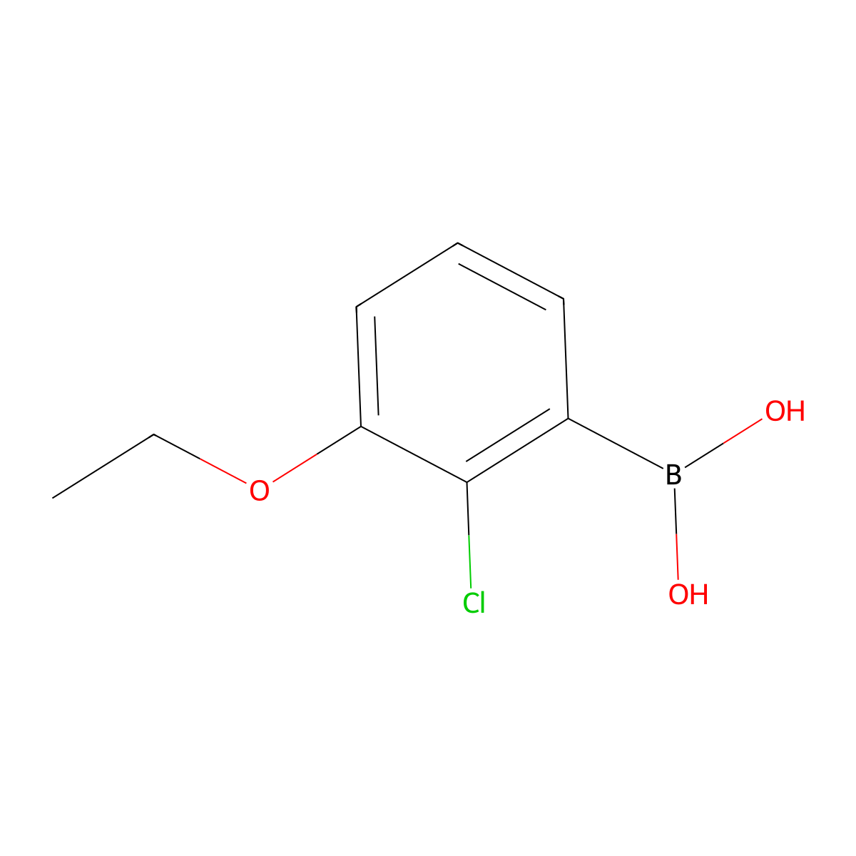 2-Chloro-3-ethoxyphenylboronic acid molecular structure, CAS 1256345-57-9