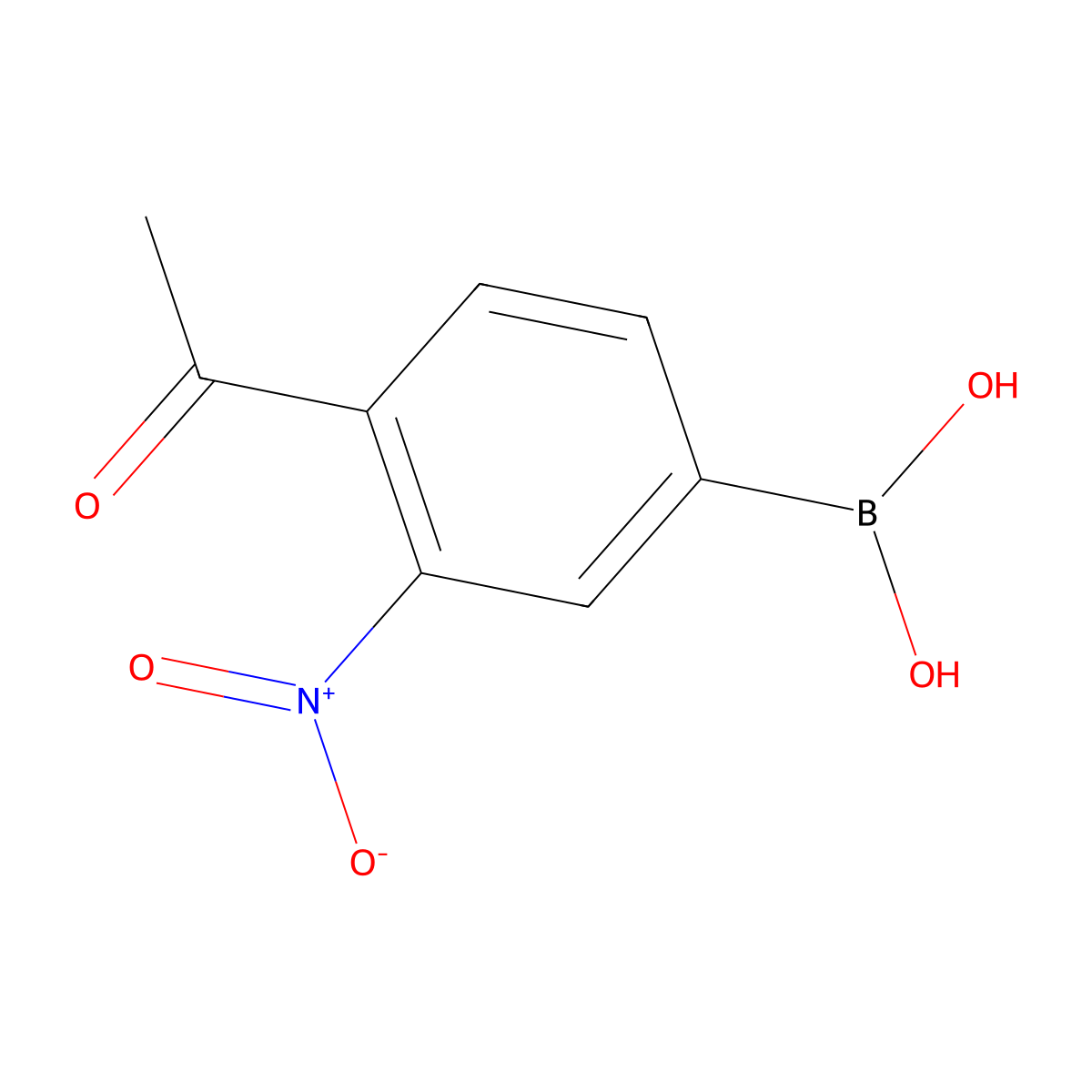 4-Acetyl-3-nitrophenylboronic acid molecular structure, CAS 1256345-63-7