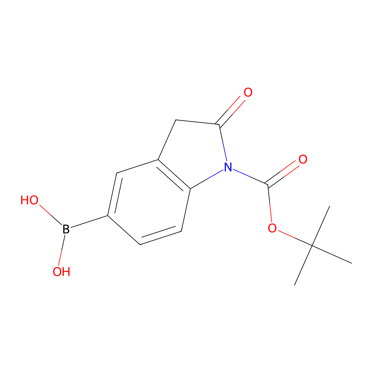1-Boc-Oxindole-5-boronic acid molecular structure, CAS 1256345-64-8