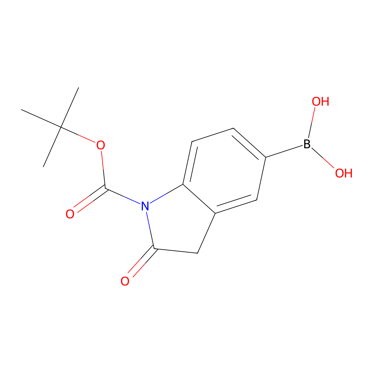 1-Boc-Oxindole-5-boronic acid molecular structure, CAS 1256345-64-8