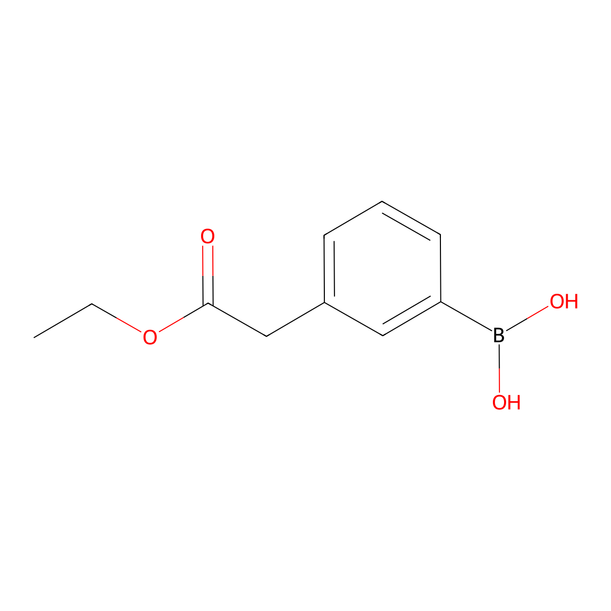 (3-(2-Ethoxy-2-oxoethyl)phenyl)boronic acid molecular structure, CAS 1256345-69-3