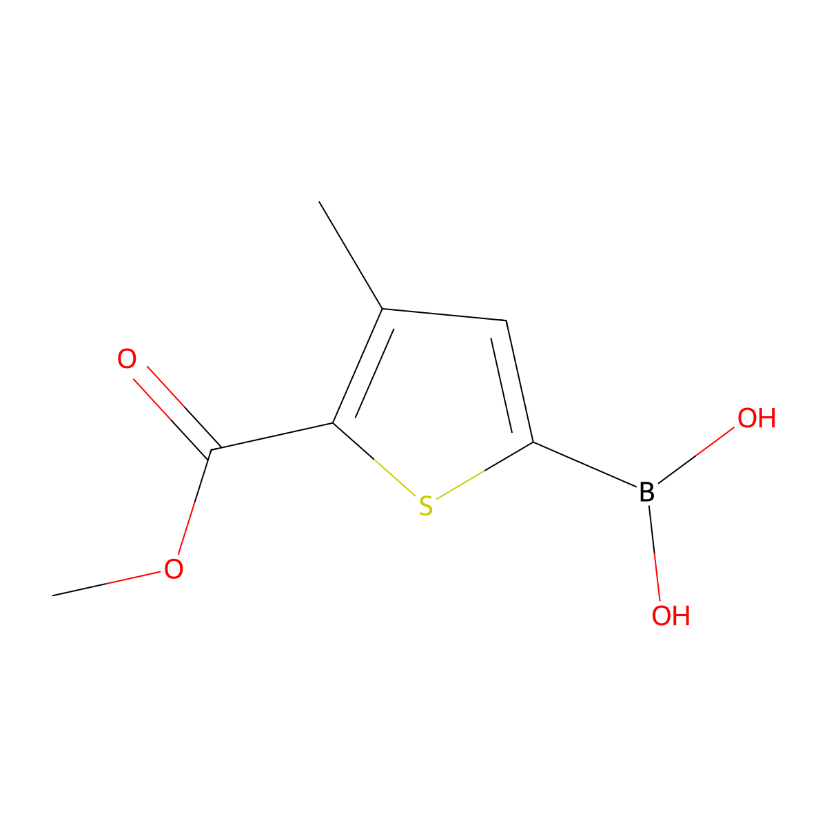 5-(Methoxycarbonyl)-4-methylthiophene-2-boronic acid molecular structure, CAS 1256345-70-6