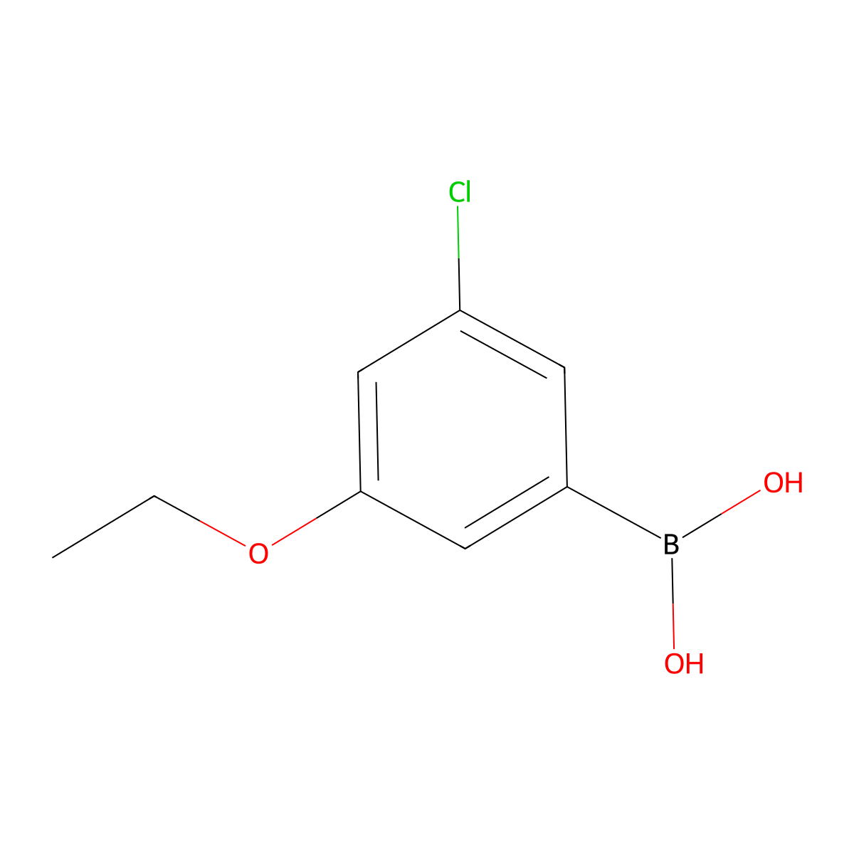 (3-Chloro-5-ethoxyphenyl)boronic acid molecular structure, CAS 1256345-73-9