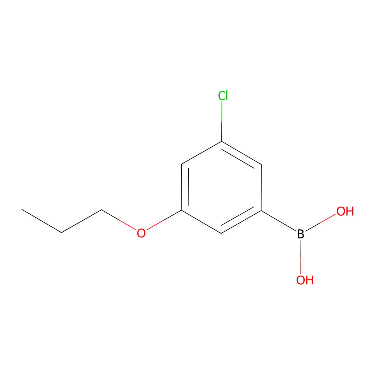 (3-Chloro-5-propoxyphenyl)boronic acid molecular structure, CAS 1256345-74-0