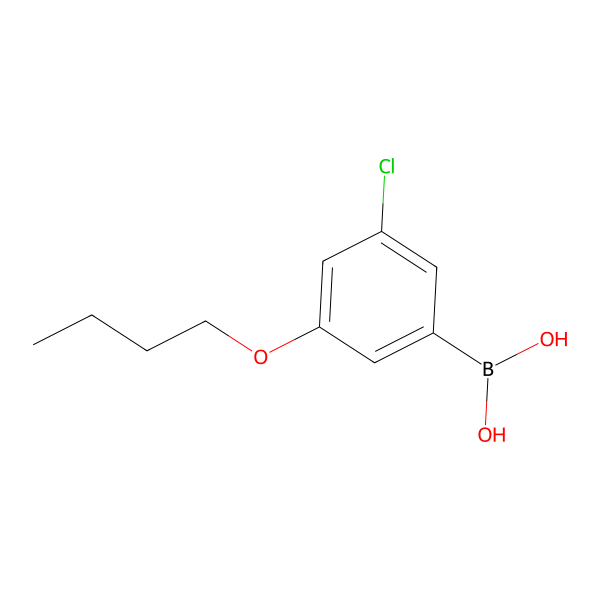 (3-Butoxy-5-chlorophenyl)boronic acid molecular structure, CAS 1256345-75-1
