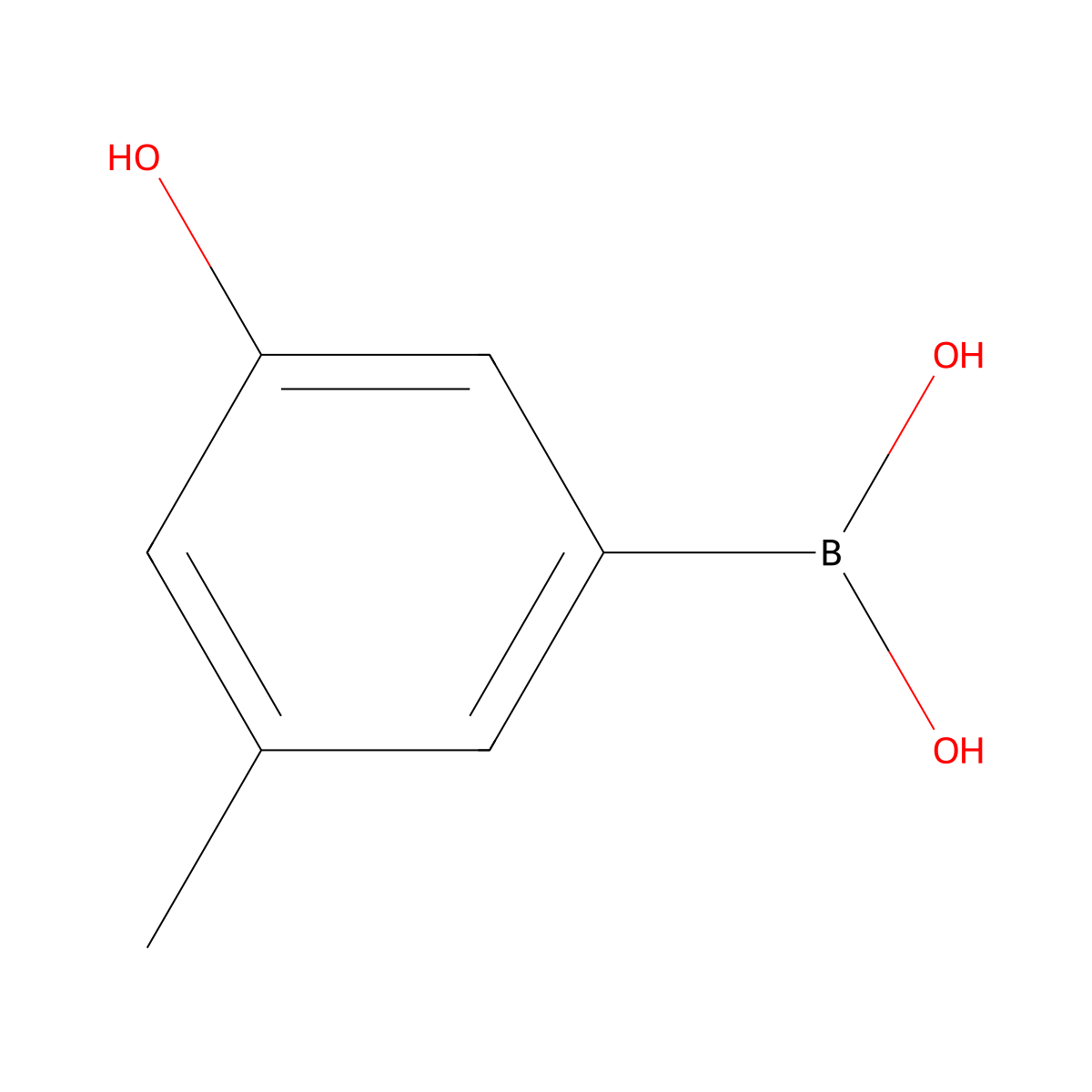 3-Hydroxy-5-methylphenylboronic acid molecular structure, CAS 1256345-79-5