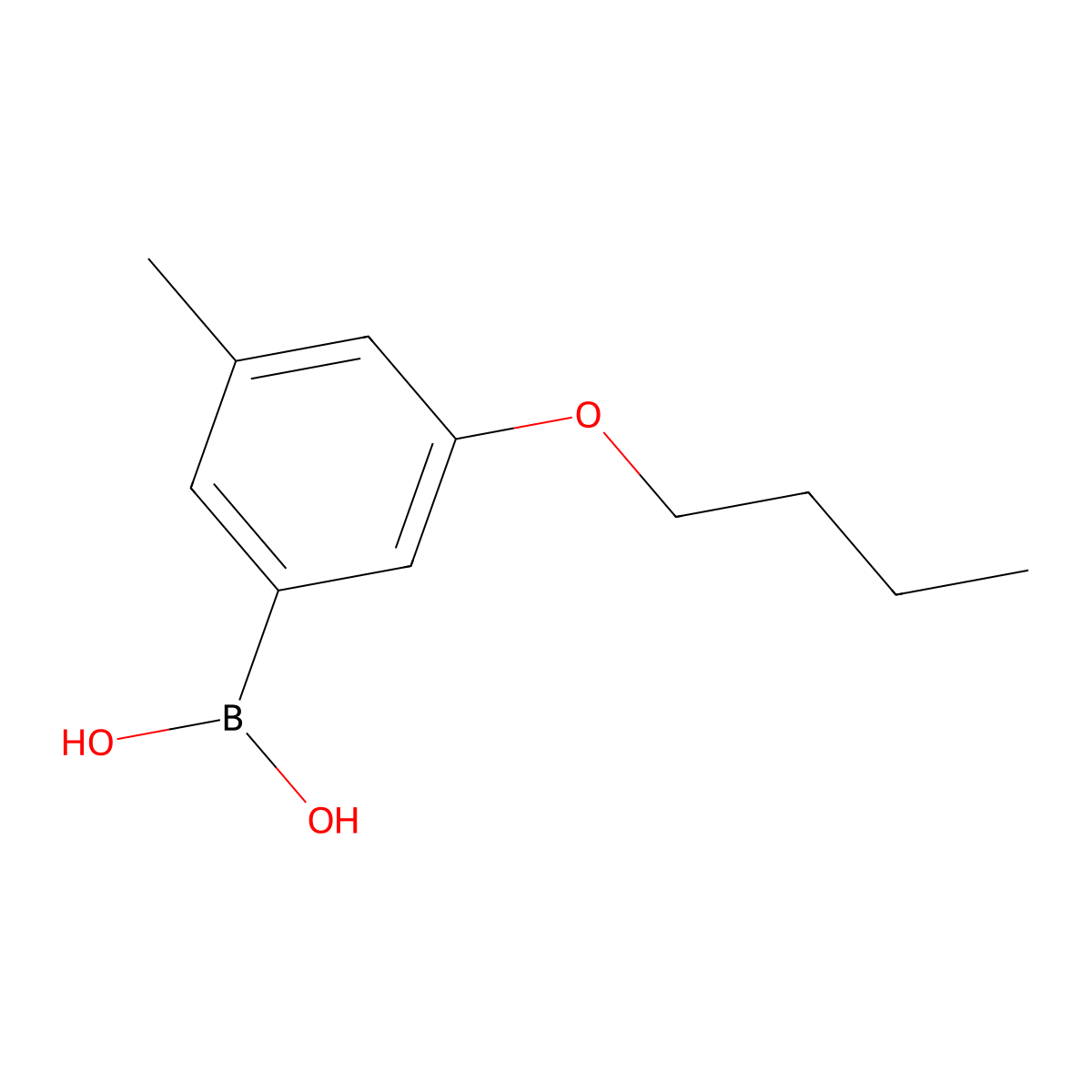 (3-Butoxy-5-methylphenyl)boronic acid molecular structure, CAS 1256345-80-8