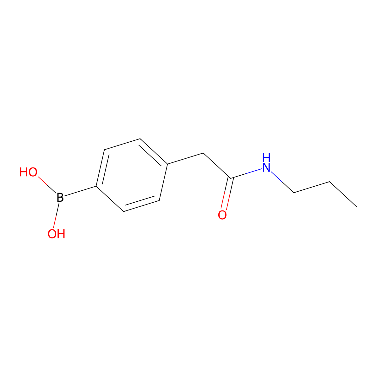 4-(N-Propylaminocarbonylmethyl)phenylboronic acid molecular structure, CAS 1256345-81-9