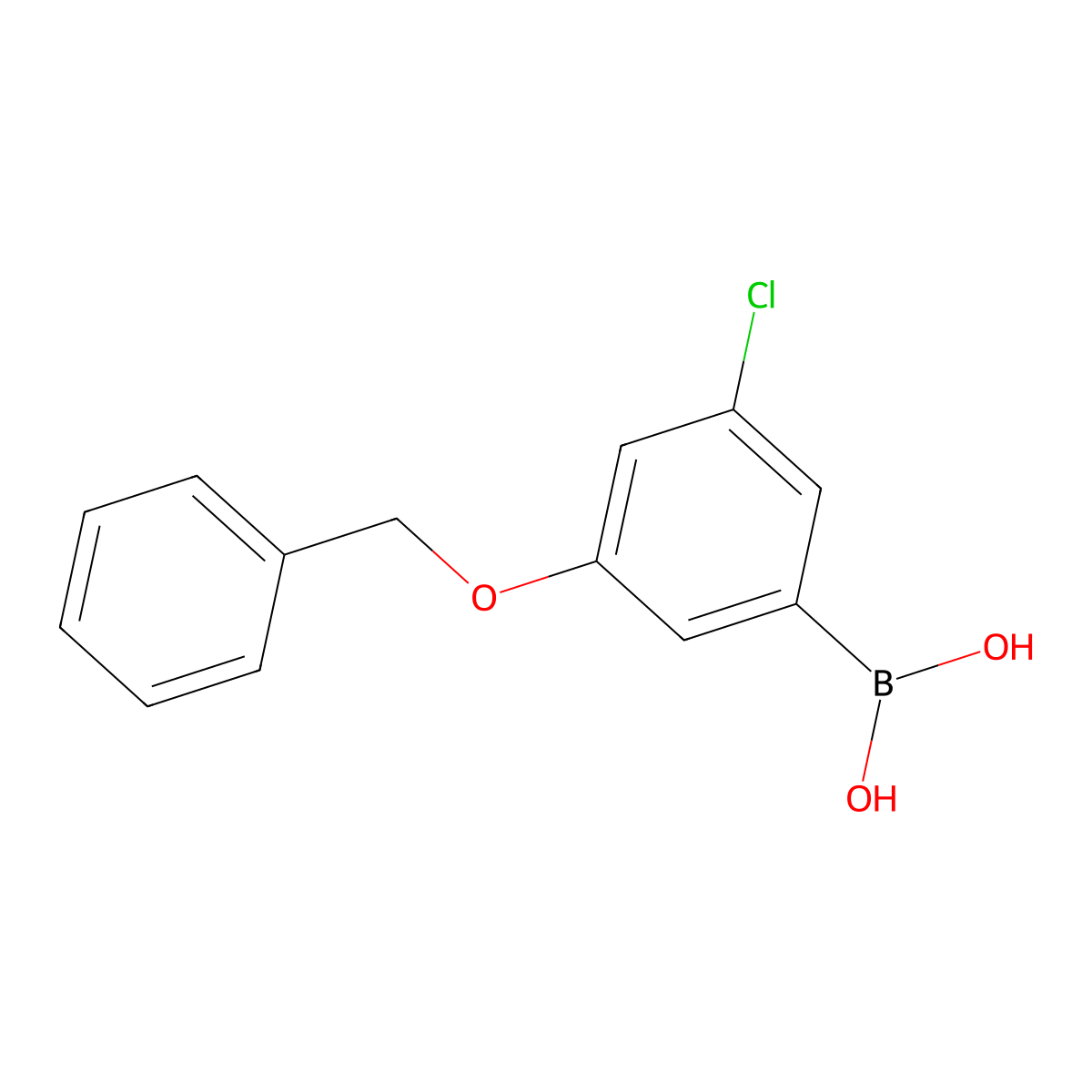 (3-(Benzyloxy)-5-chlorophenyl)boronic acid molecular structure, CAS 1256345-82-0
