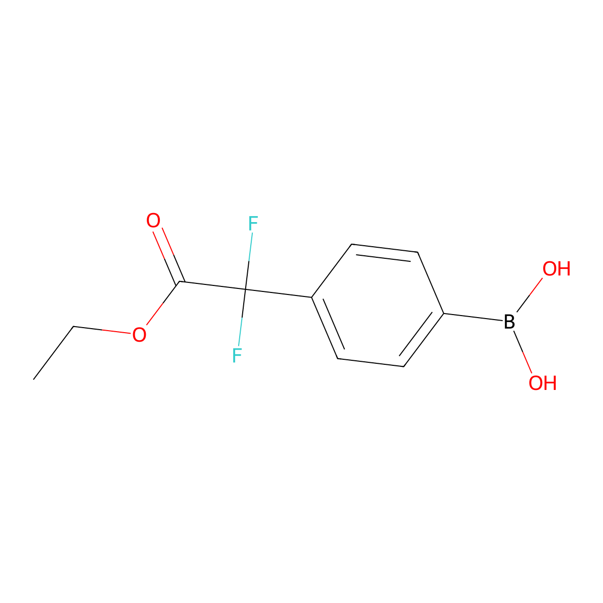 4-(Ethoxycarbonyldifluoromethyl)phenylboronic acid molecular structure, CAS 1256345-83-1