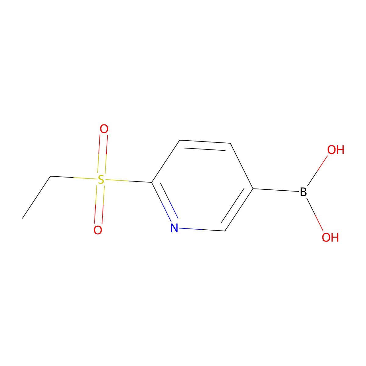[6-(Ethanesulfonyl)pyridin-3-yl]boronic acid molecular structure, CAS 1256345-84-2