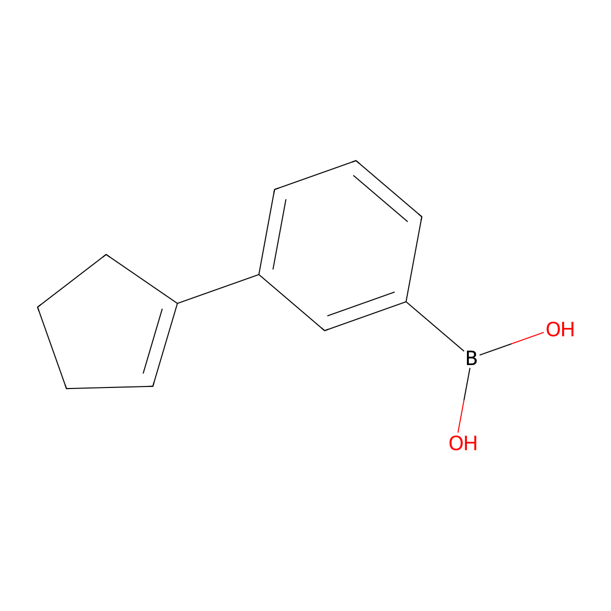 (3-(Cyclopent-1-en-1-yl)phenyl)boronic acid molecular structure, CAS 1256345-86-4