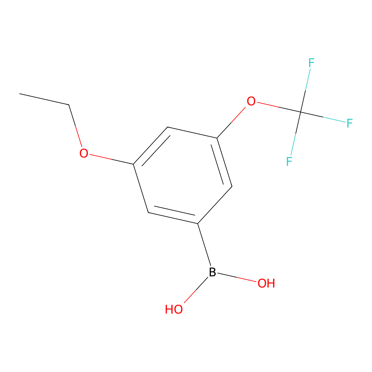 (3-Ethoxy-5-(trifluoromethoxy)phenyl)boronic acid molecular structure, CAS 1256345-87-5