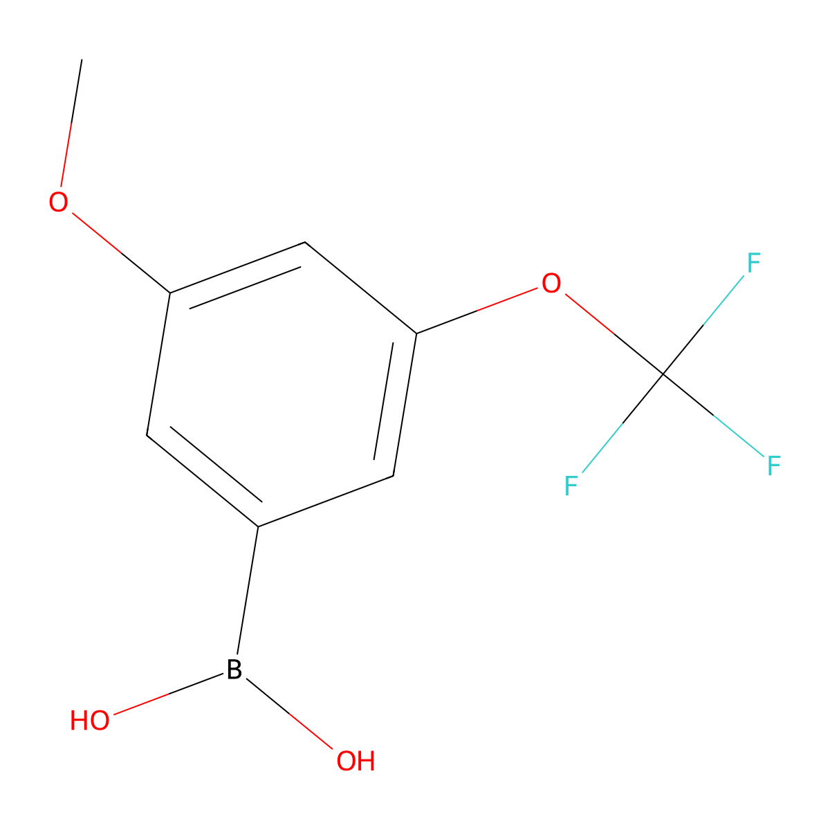 (3-Methoxy-5-(trifluoromethoxy)phenyl)boronic acid molecular structure, CAS 1256345-88-6