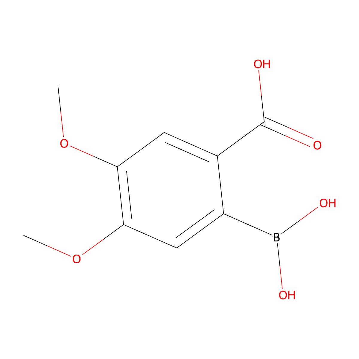 2-Carboxy-4,5-dimethoxyphenylboronic acid molecular structure, CAS 1256345-91-1