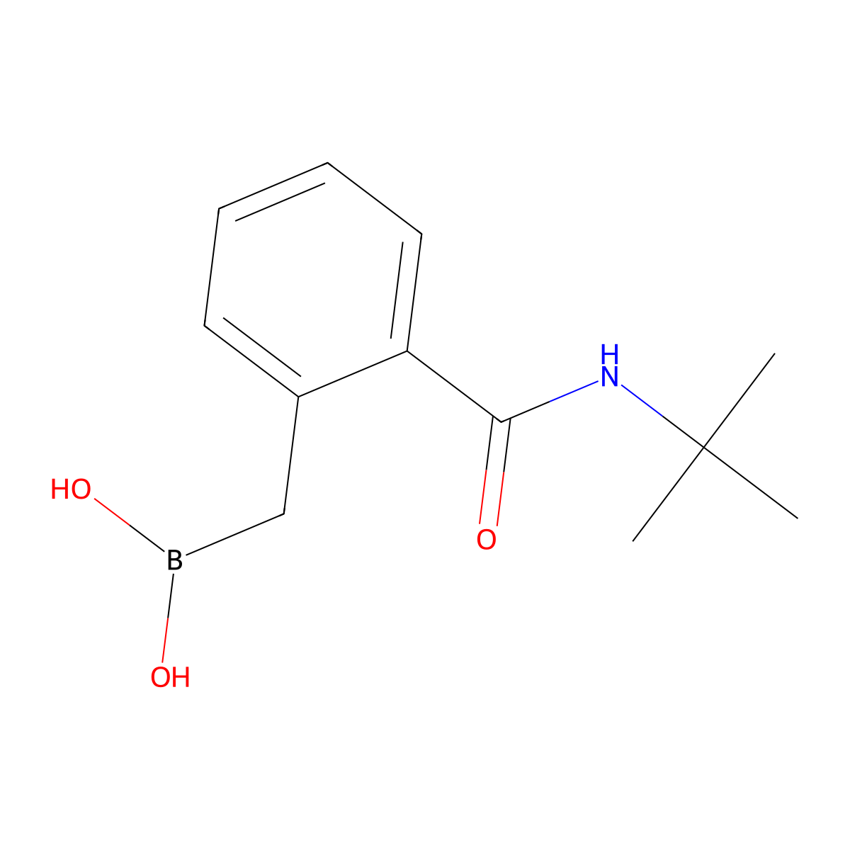 2-(Tert-butylcarbamoyl)benzylboronic acid molecular structure, CAS 1256345-93-3