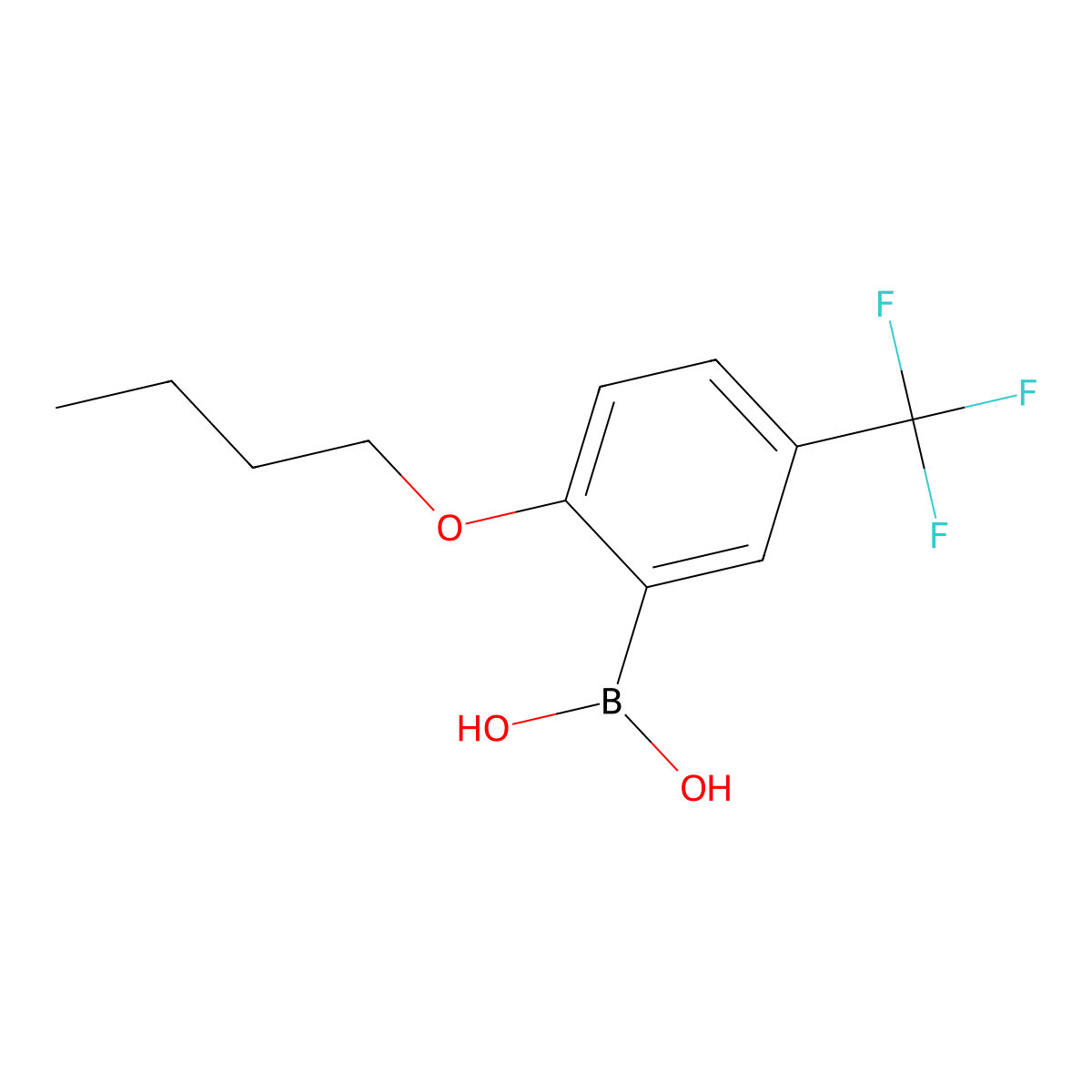 2-Butoxy-5-(trifluoromethyl)phenylboronic acid molecular structure, CAS 1256345-98-8