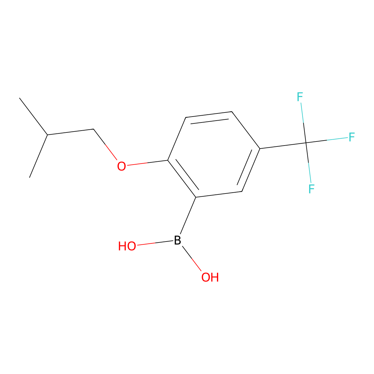 2-Isobutoxy-5-(trifluoromethyl)phenylboronic acid molecular structure, CAS 1256345-99-9