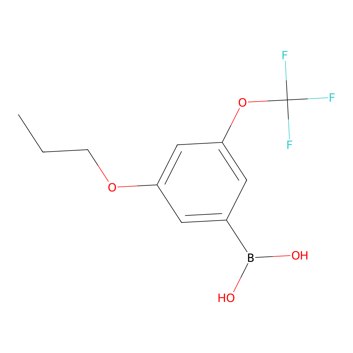 (3-Propoxy-5-(trifluoromethoxy)phenyl)boronic acid molecular structure, CAS 1256346-02-7