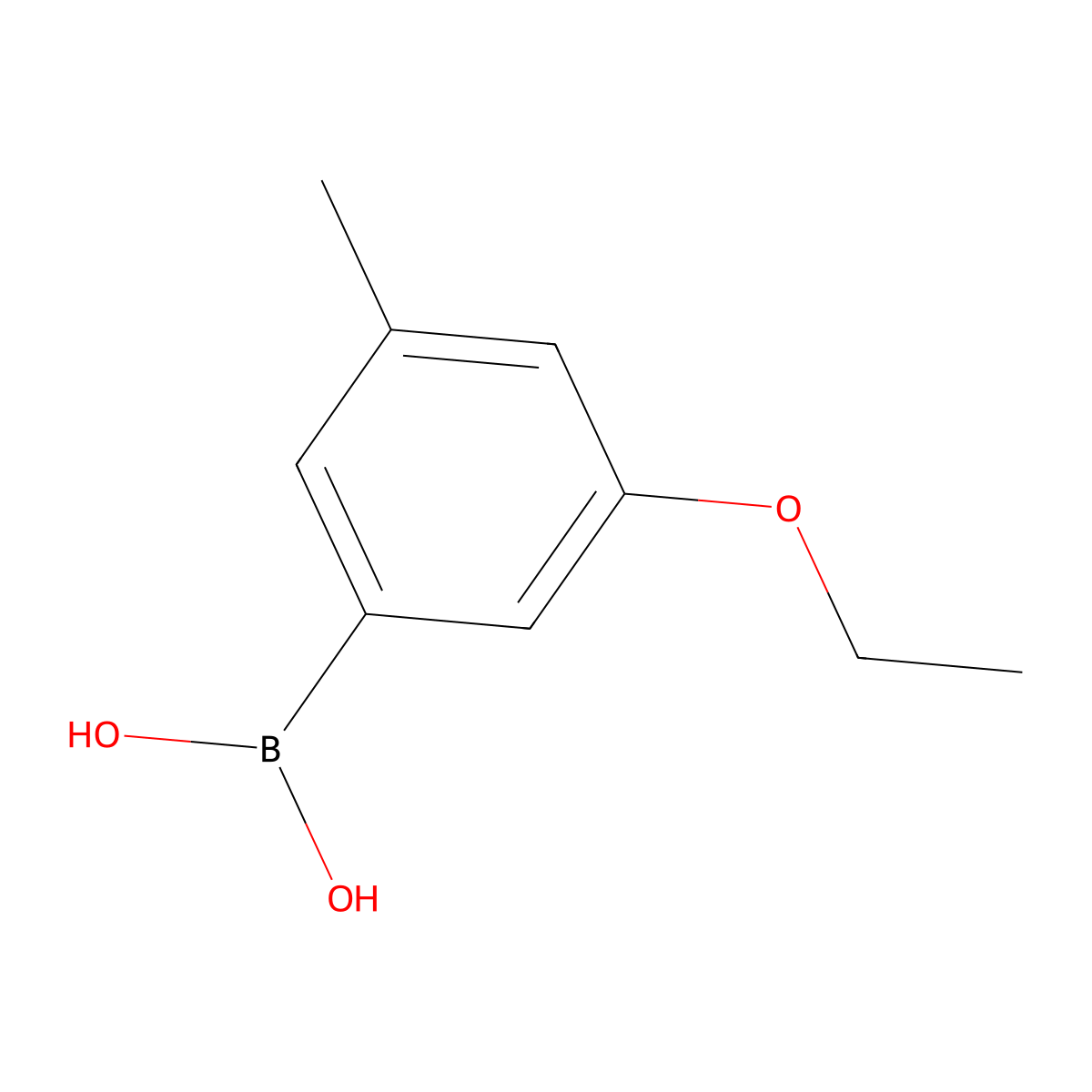 (3-Ethoxy-5-methylphenyl)boronic acid molecular structure, CAS 1256346-05-0