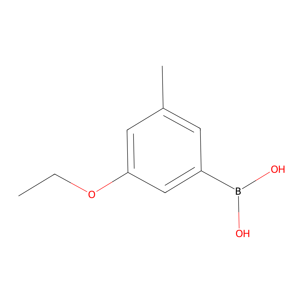 (3-Ethoxy-5-methylphenyl)boronic acid molecular structure, CAS 1256346-05-0
