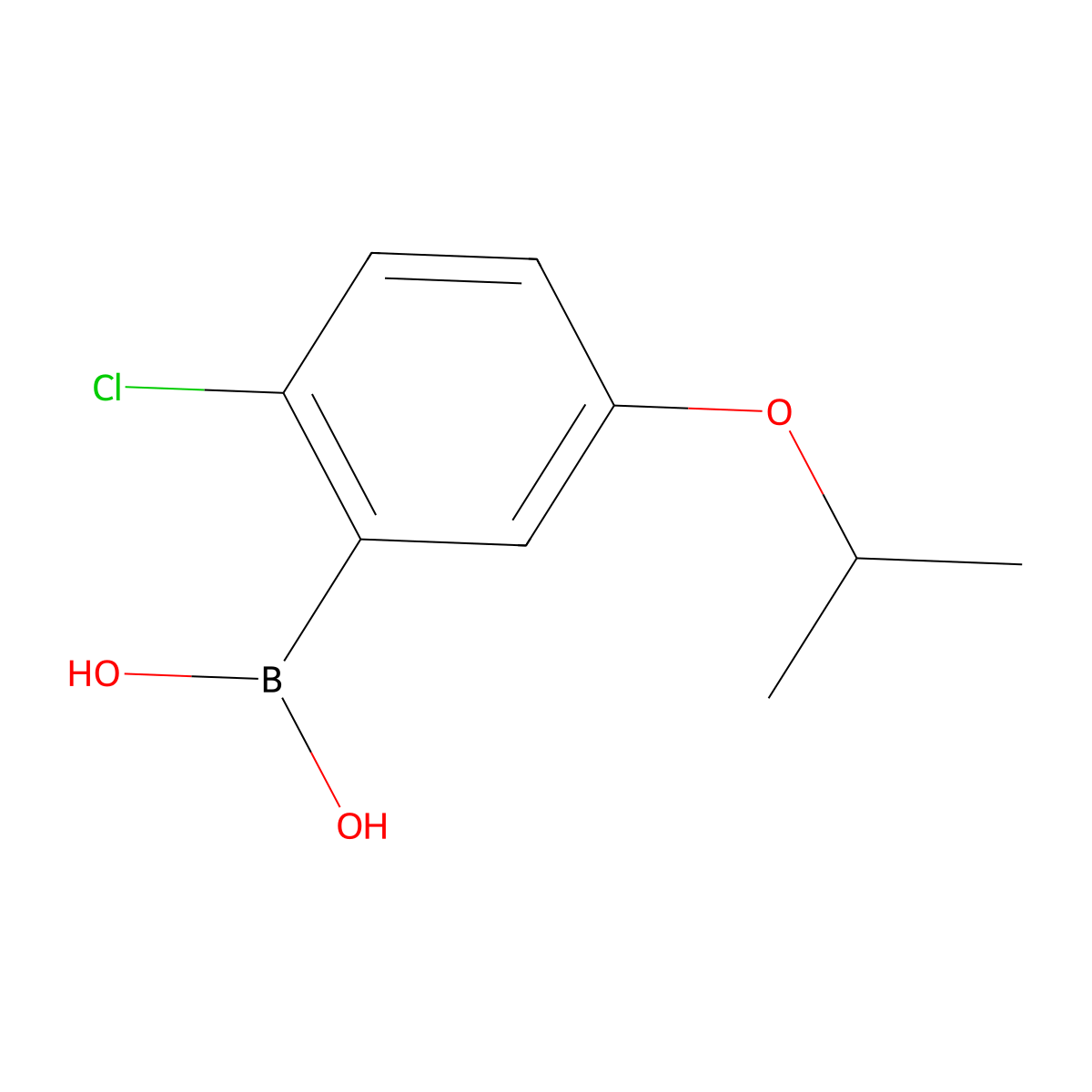 2-Chloro-5-isopropoxyphenylboronic acid molecular structure, CAS 1256346-12-9