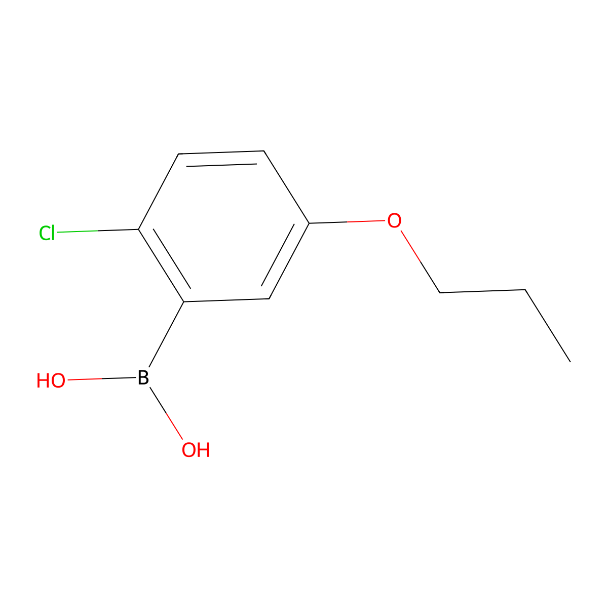 (2-Chloro-5-propoxyphenyl)boronic acid molecular structure, CAS 1256346-14-1