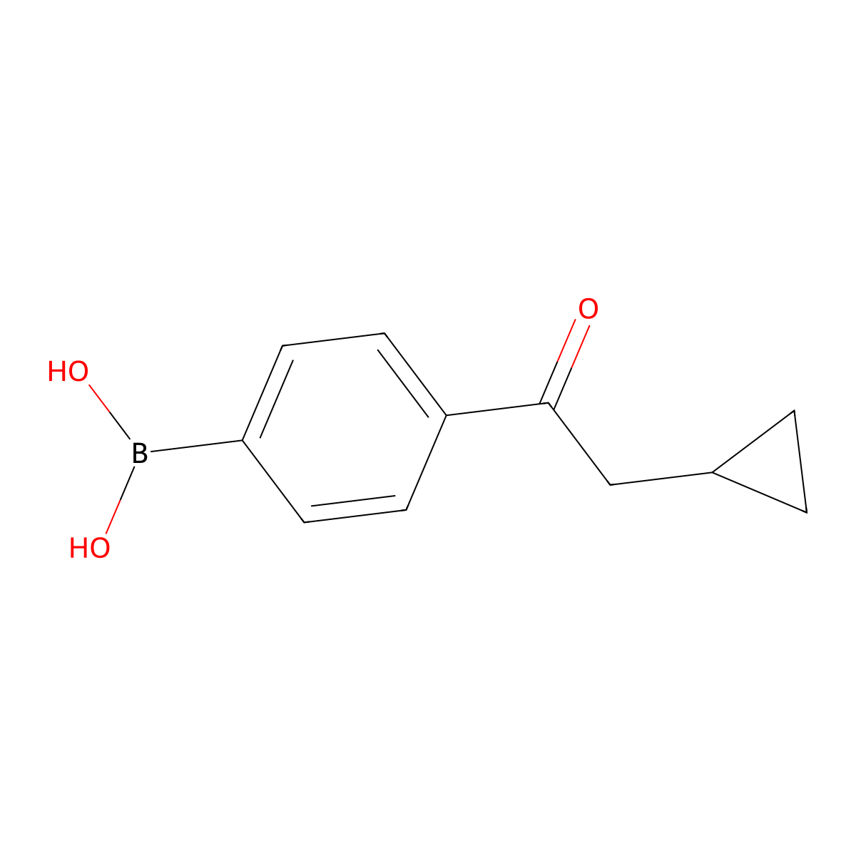 4-(2-Cyclopropylacetyl)phenylboronic acid molecular structure, CAS 1256346-28-7