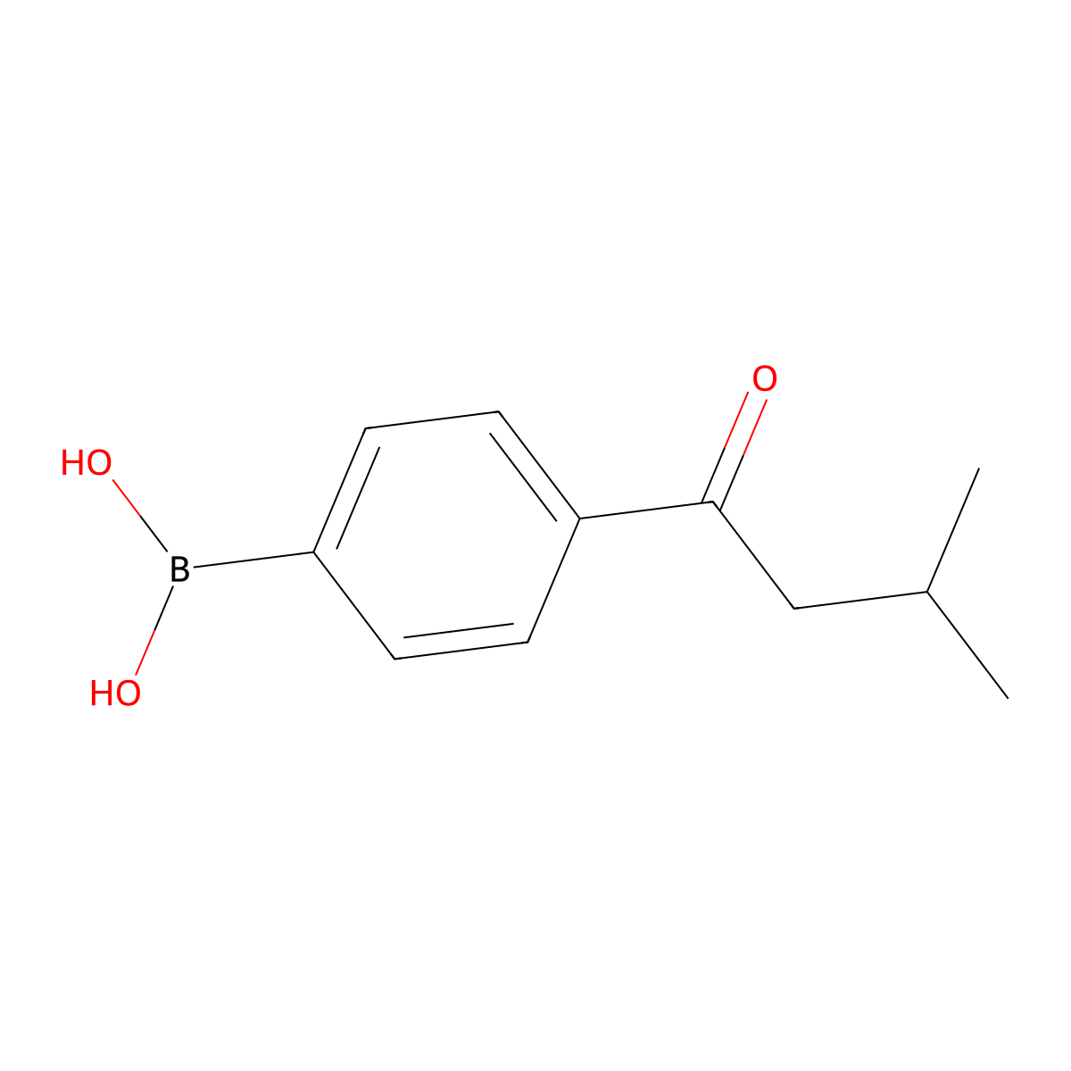 4-(3-Methylbutanoyl)phenylboronic acid molecular structure, CAS 1256346-29-8