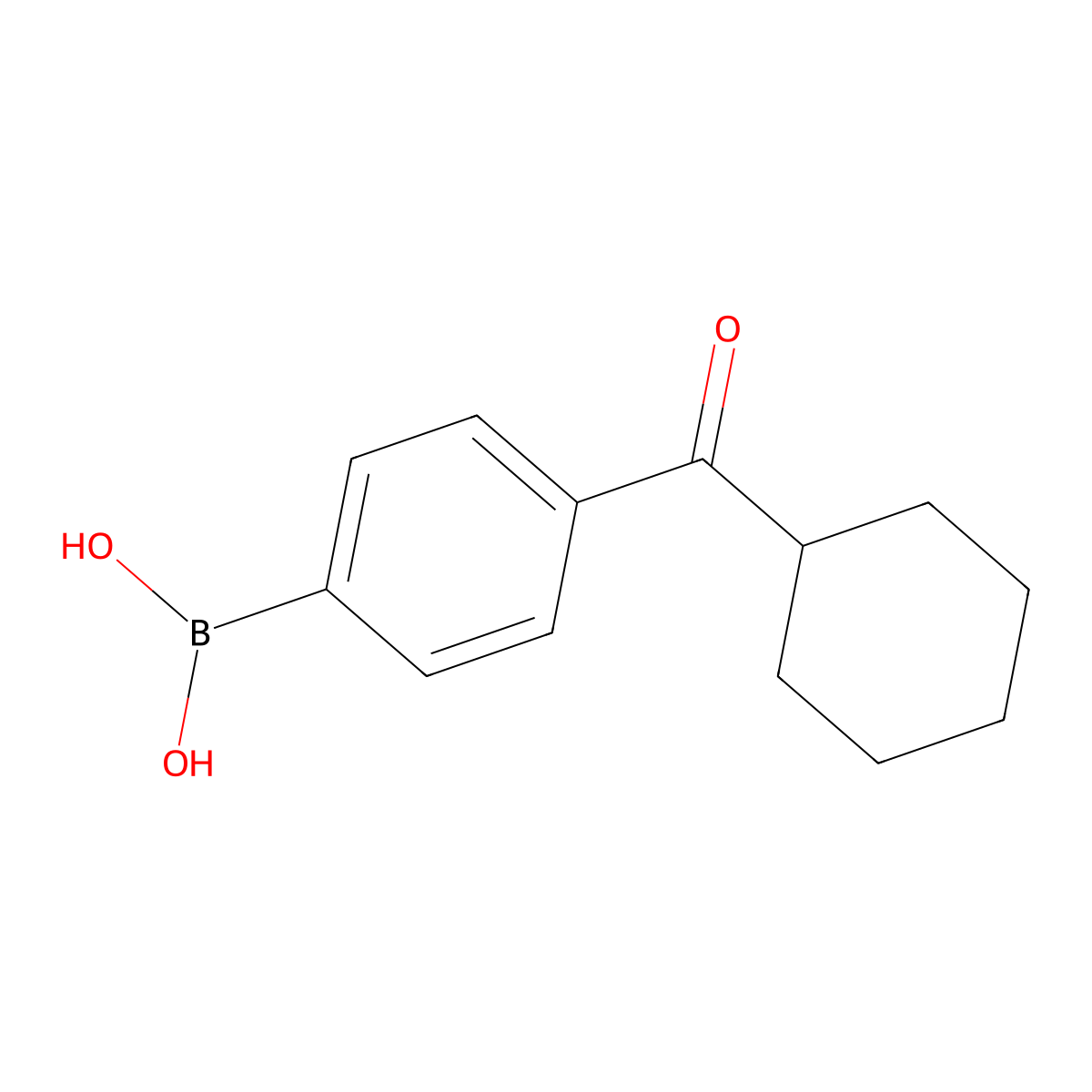 4-(Cyclohexanecarbonyl)phenylboronic acid molecular structure, CAS 1256346-30-1