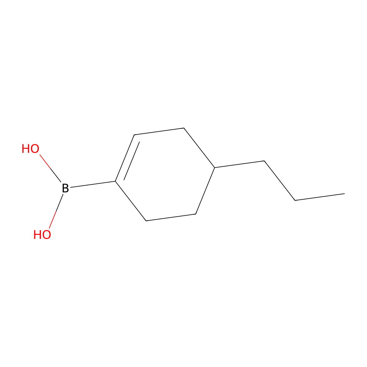 4-Propylcyclohex-1-enylboronic acid molecular structure, CAS 1256346-34-5