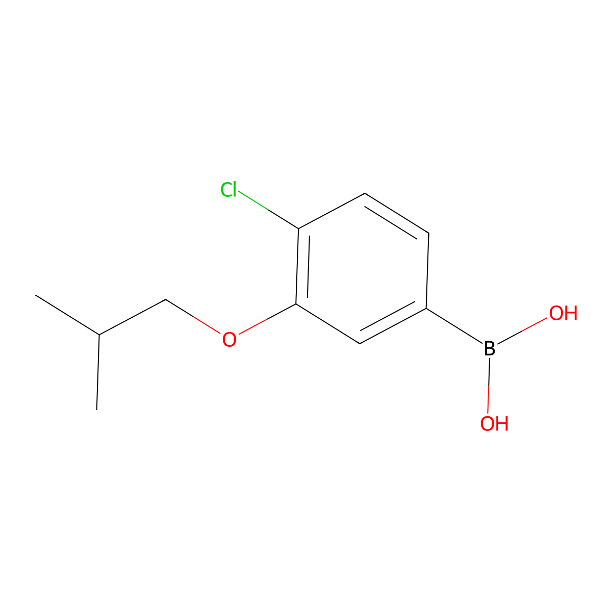 4-Chloro-3-isobutoxyphenylboronic acid molecular structure, CAS 1256346-37-8