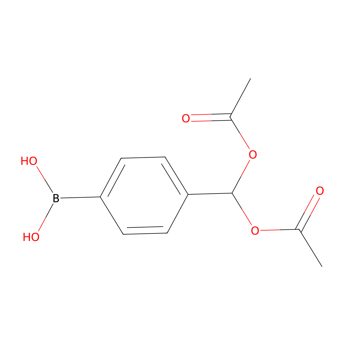 4-(Diacetoxymethyl)phenylboronic acid molecular structure, CAS 1256346-39-0