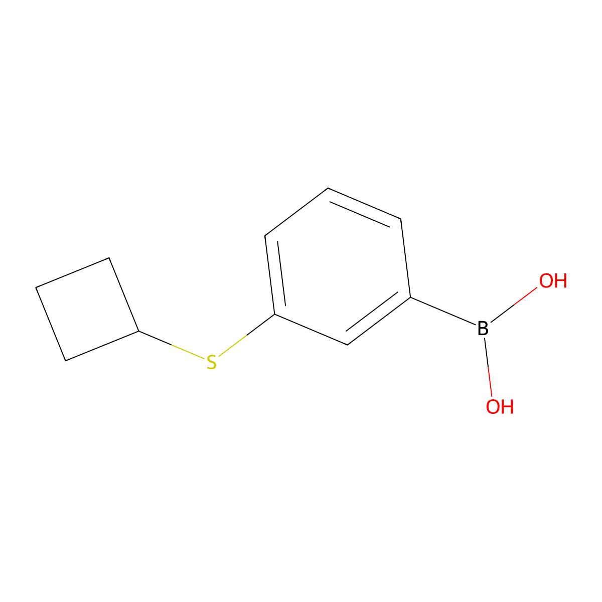 3-(Cyclobutylthio)phenylboronic acid molecular structure, CAS 1256346-42-5