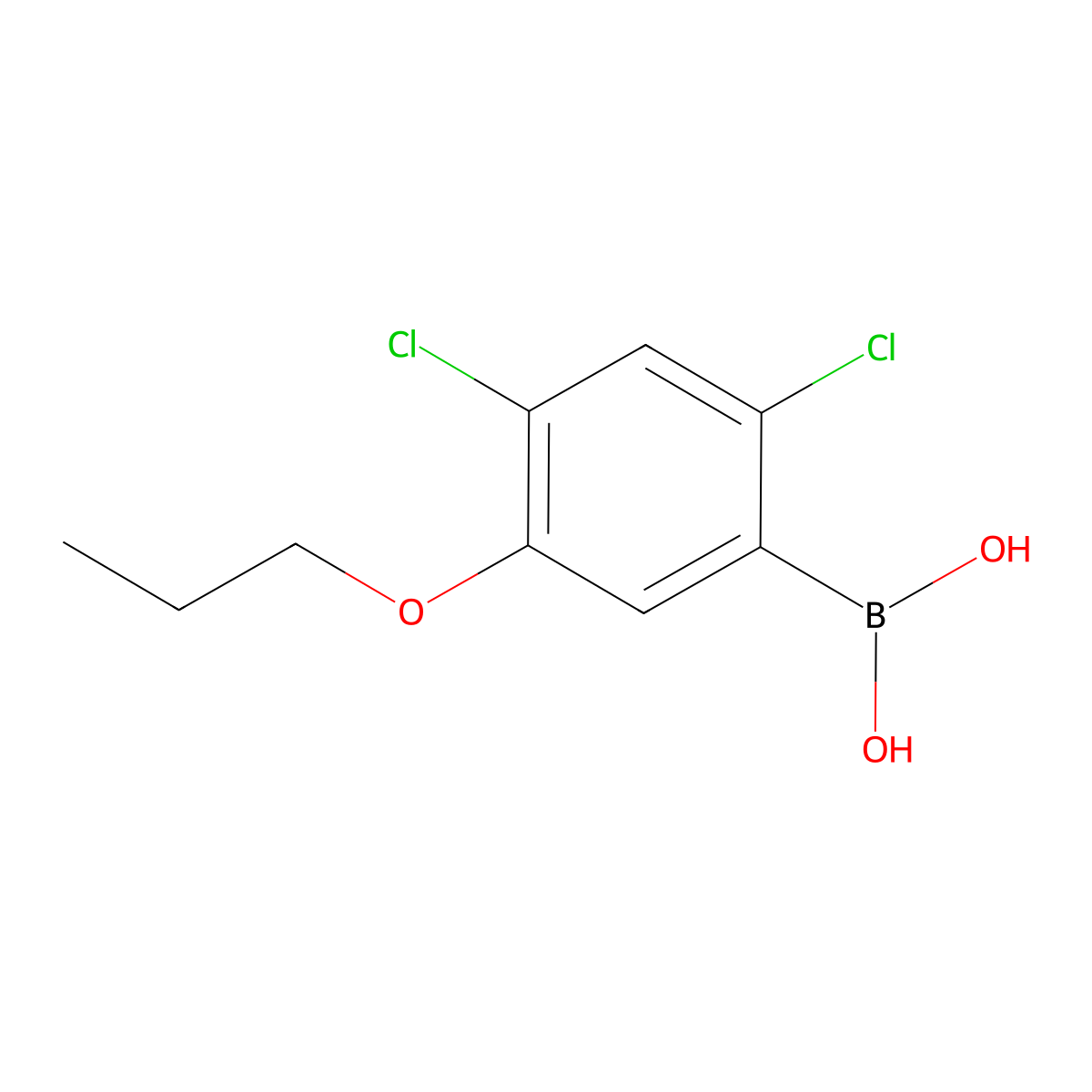 (2,4-Dichloro-5-propoxyphenyl)boronic acid molecular structure, CAS 1256346-45-8