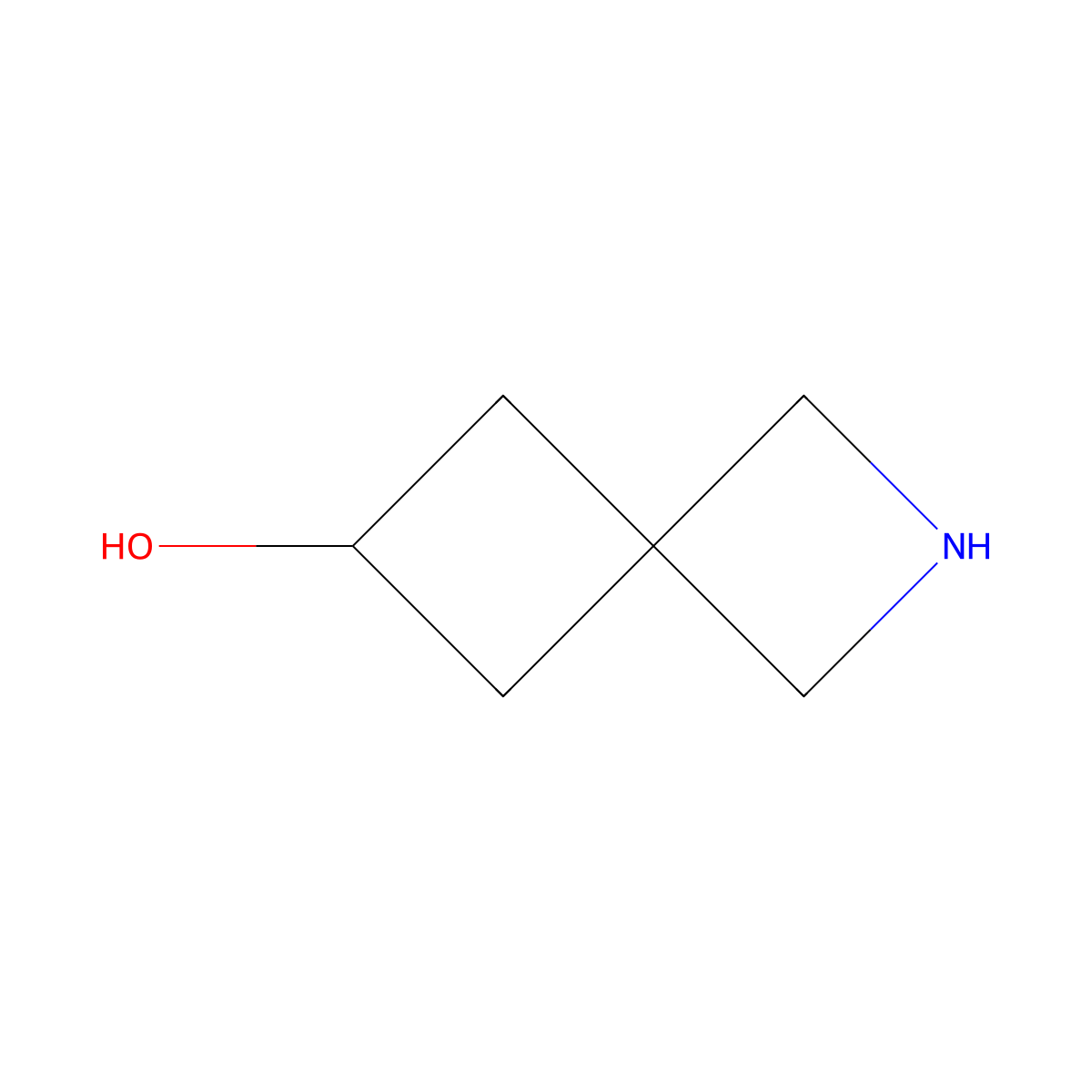 2-Azaspiro[3.3]heptan-6-ol molecular structure, CAS 1256352-97-2