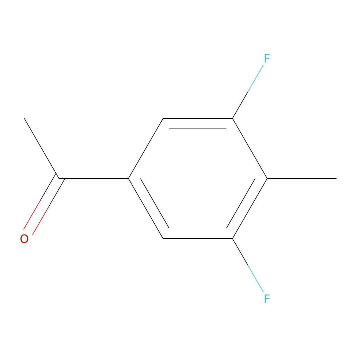 3',5'-Difluoro-4'-methylacetophenone molecular structure, CAS 1256352-98-3