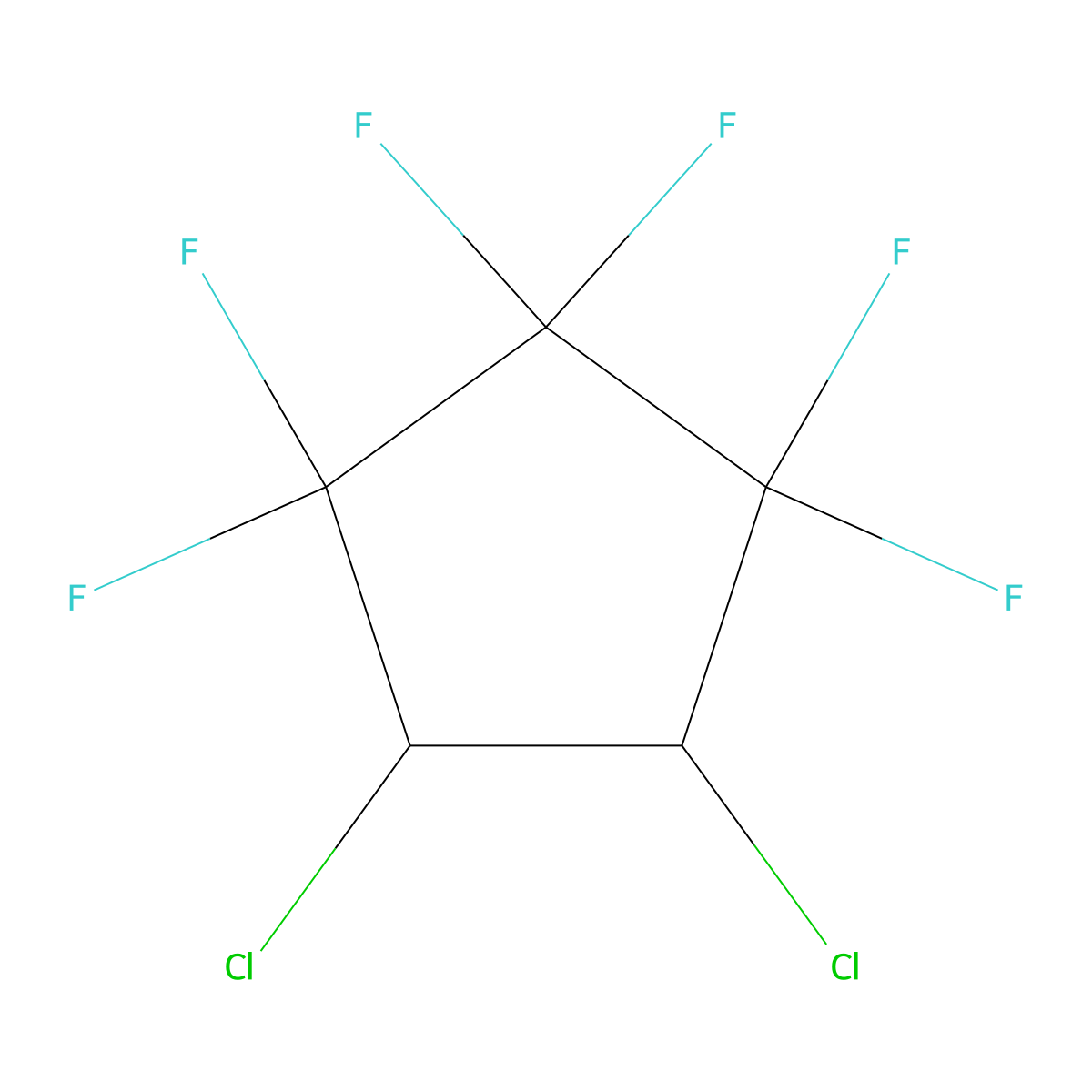 1H,2H-1,2-Dichloroperfluorocyclopentane molecular structure, CAS 1256353-27-1