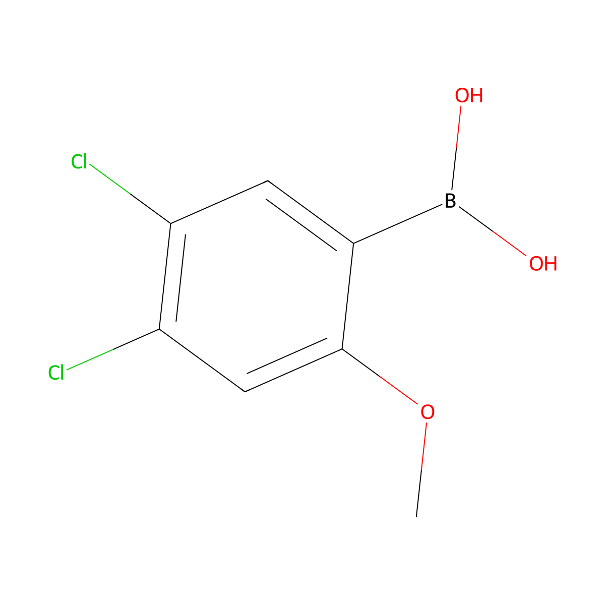 4,5-Dichloro-2-methoxyphenylboronic acid molecular structure, CAS 1256354-93-4