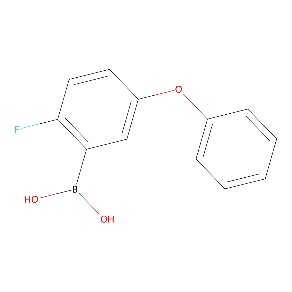 (2-Fluoro-5-phenoxyphenyl)boronic acid molecular structure, CAS 1256355-01-7