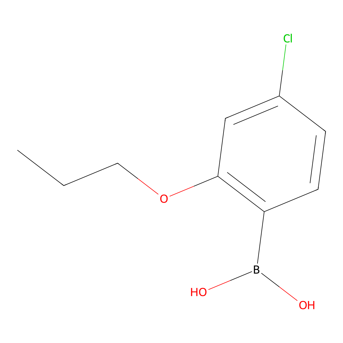 (4-Chloro-2-propoxyphenyl)boronic acid molecular structure, CAS 1256355-03-9