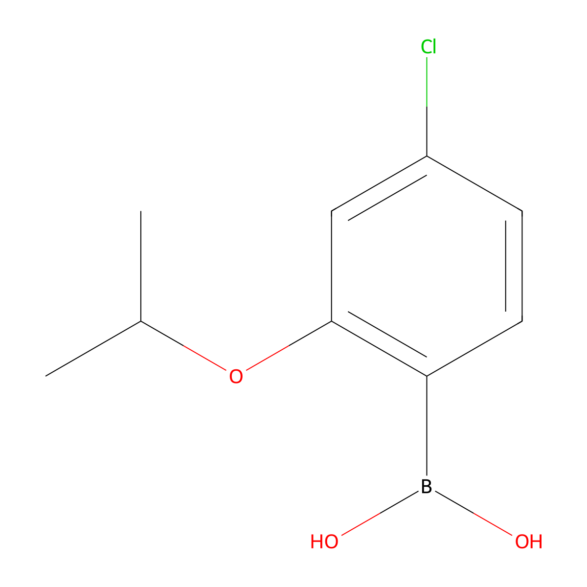 4-Chloro-2-isopropoxyphenylboronic acid molecular structure, CAS 1256355-04-0
