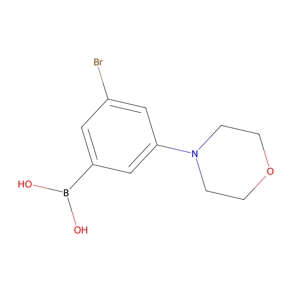 3-Bromo-5-morpholinophenylboronic acid molecular structure, CAS 1256355-10-8