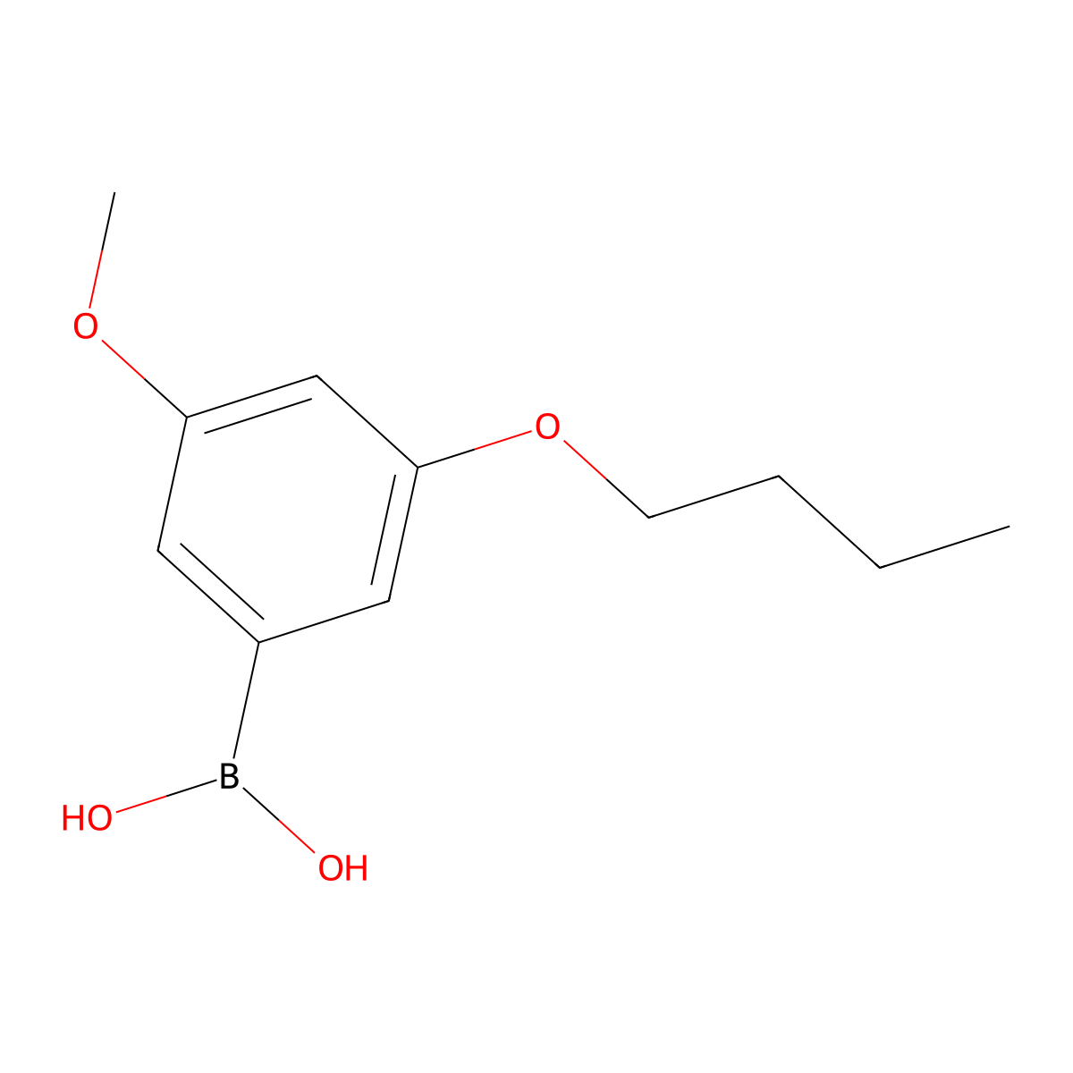 (3-Butoxy-5-methoxyphenyl)boronic acid molecular structure, CAS 1256355-15-3