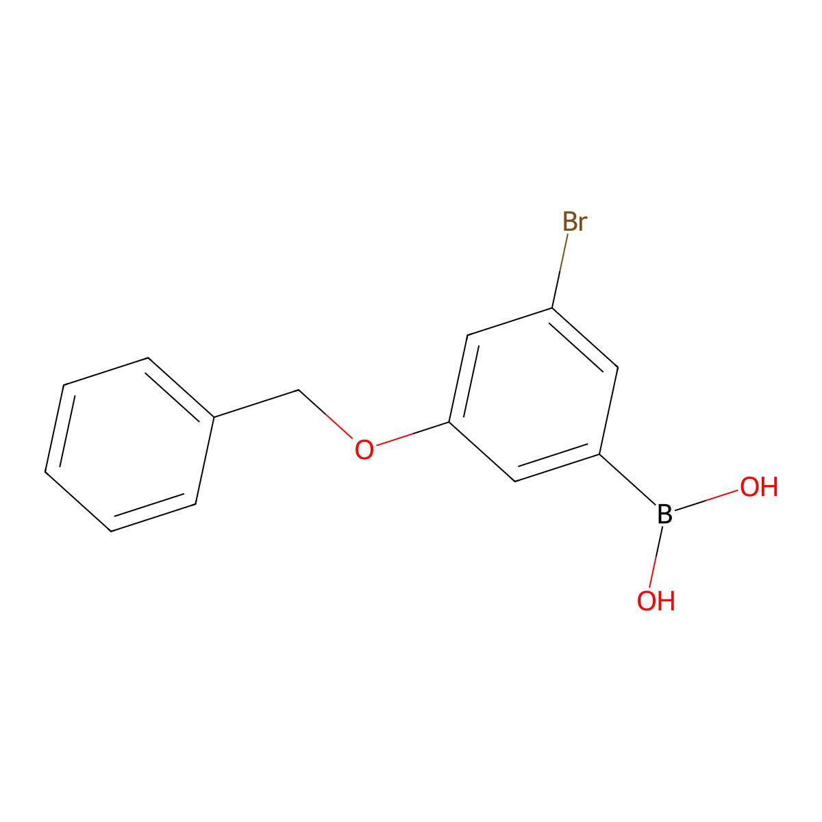 (3-(Benzyloxy)-5-bromophenyl)boronic acid molecular structure, CAS 1256355-21-1